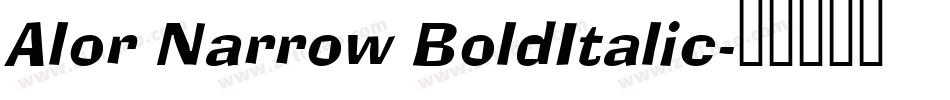 Alor Narrow BoldItalic字体转换
